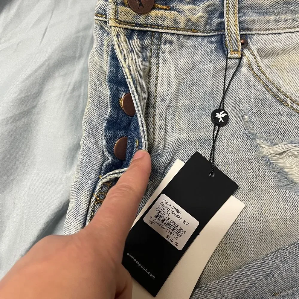 One-Teaspoon Kansas Bandit‎ 31” Blue Jean Shorts
